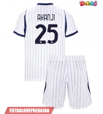 Lacne Dětský Futbalové dres Inter Milan Manuel Akanji #25 2026-27 Krátky Rukáv - Preč (+ trenírky)